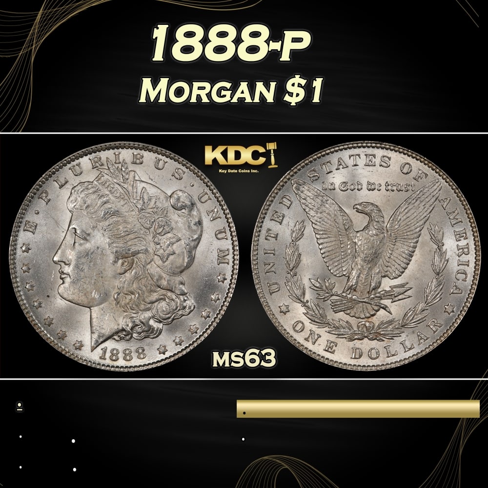 1888-p Morgan Dollar $1 Grades ms63 (1 of 3)