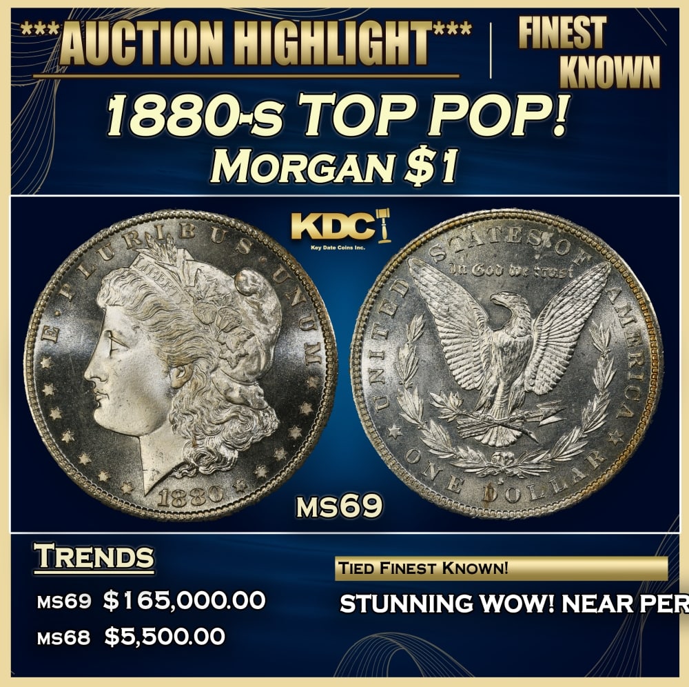 1880-s Morgan Dollar TOP POP! $1 ms69 SEGS: 1880-s TOP POP! Morgan Dollar $1 ms69 SEGS. 0