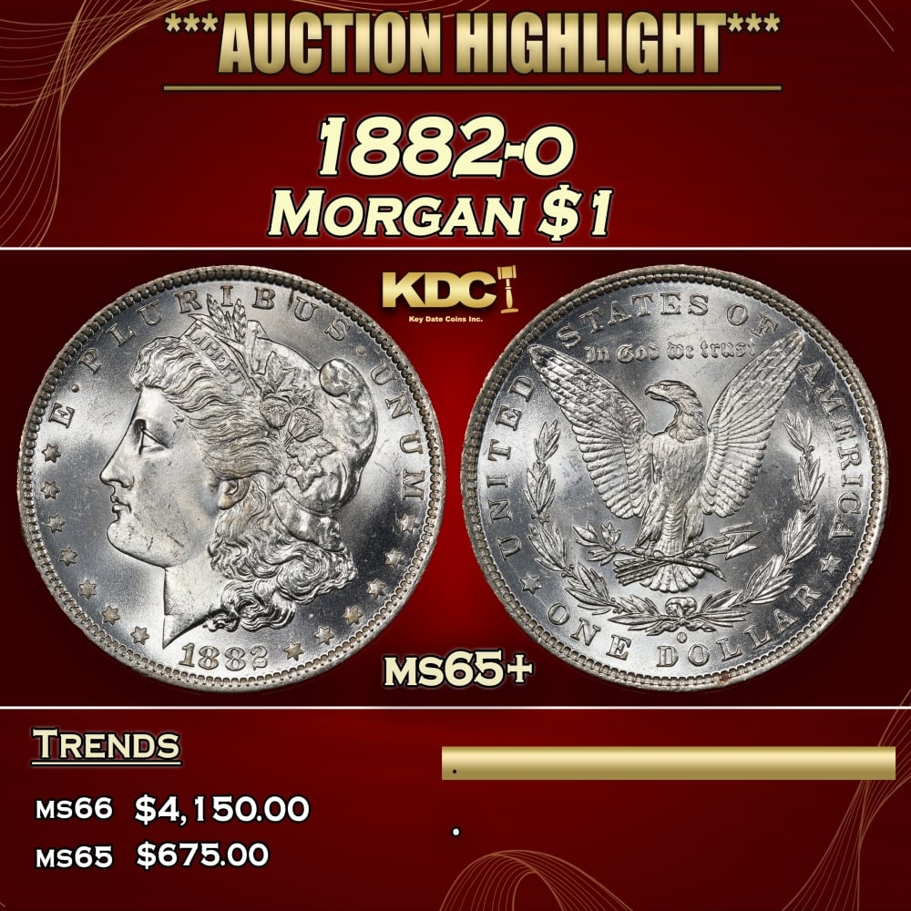 1882-o Morgan Dollar $1 ms65+ SEGS (1 of 4)