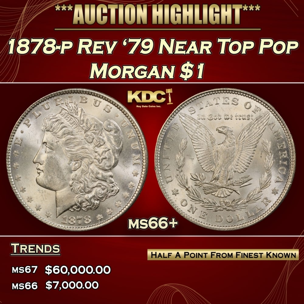 1878-p Rev '79 Morgan Dollar Near Top Pop $1 ms66+ SEGS (1 of 4)