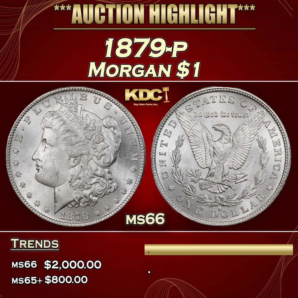 1879-p Morgan Dollar $1 ms66 SEGS (1 of 4)