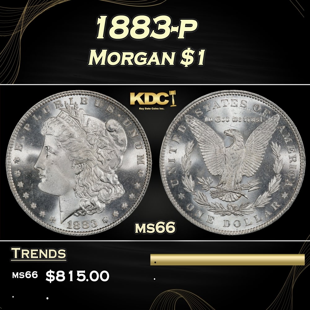 1883-p Morgan Dollar $1 Grades ms66 (1 of 3)