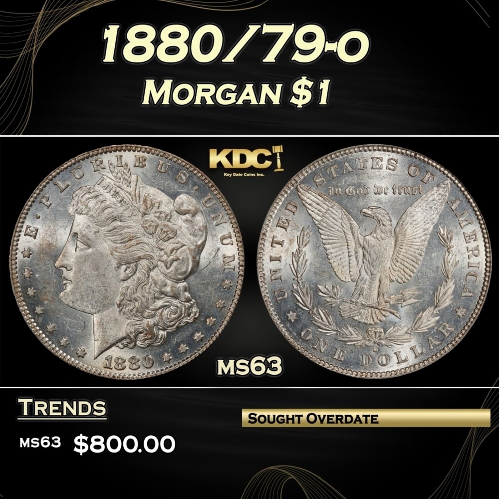 1880/79-o Morgan Dollar $1 Grades ms63 (1 of 3)