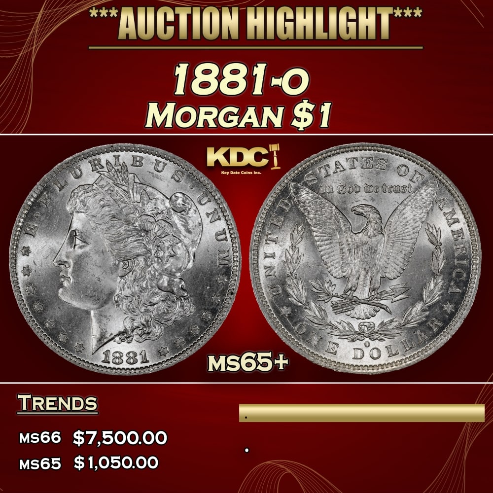1881-o Morgan Dollar $1 ms65+ SEGS (1 of 4)