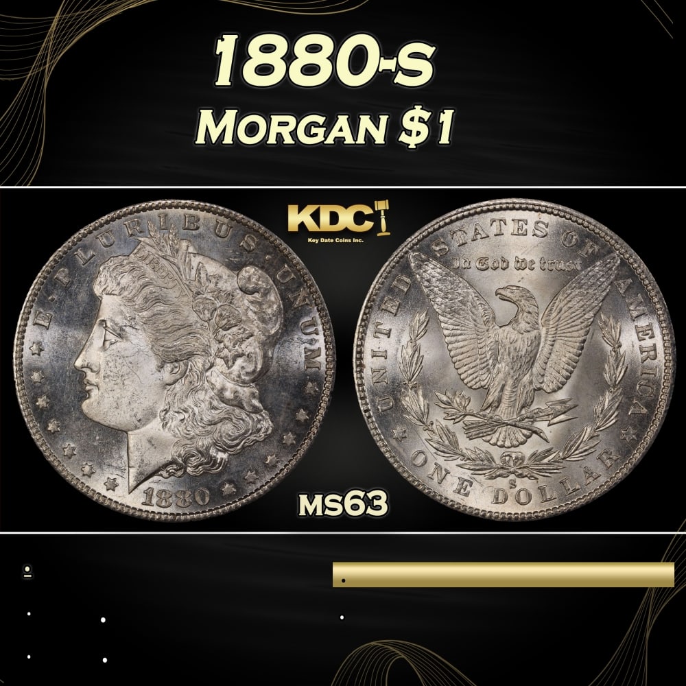 1880-s Morgan Dollar $1 Grades ms63 (1 of 3)