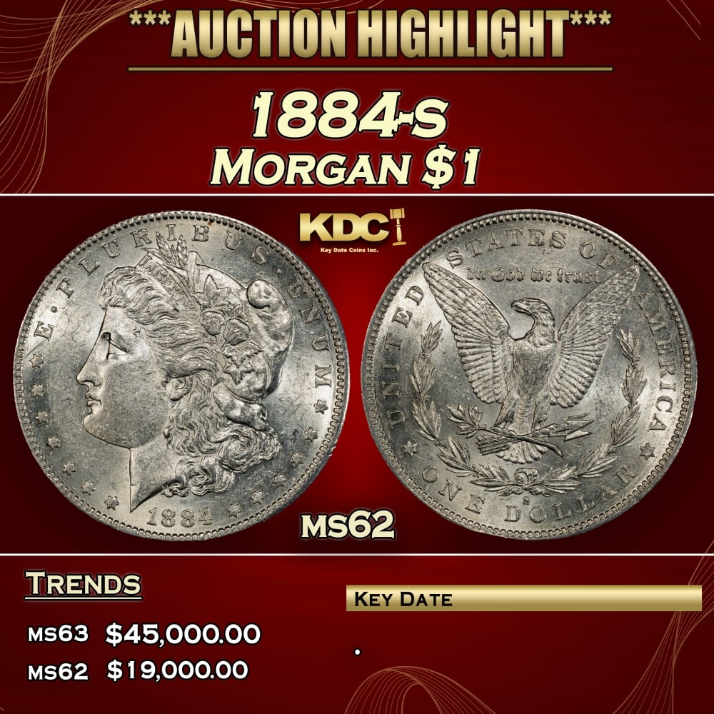 1884-s Morgan Dollar $1 ms62 USCG (1 of 4)