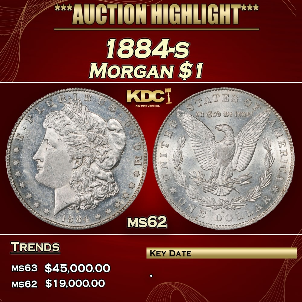 1884-s Morgan Dollar $1 ms62 USCG (1 of 4)