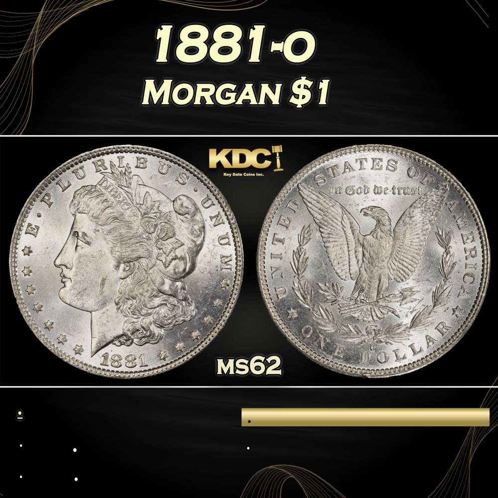 1881-o Morgan Dollar $1 Grades ms62 (1 of 3)