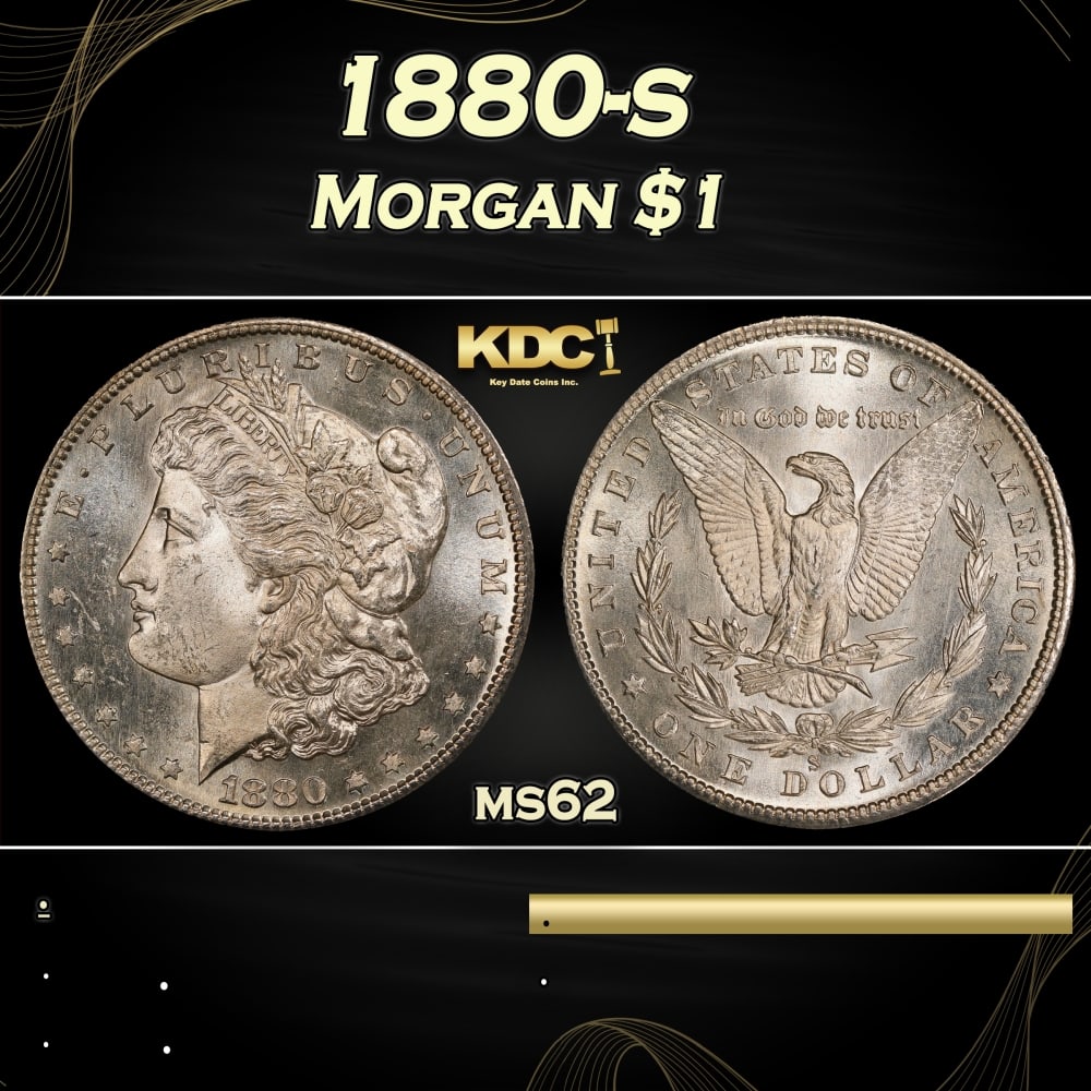 1880-s Morgan Dollar $1 Grades ms62 (1 of 3)