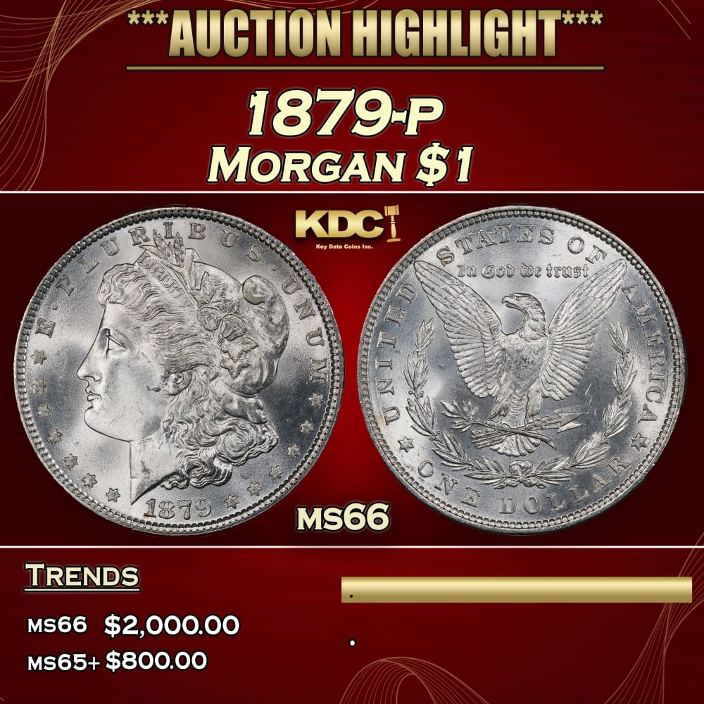 1879-p Morgan Dollar $1 ms66 SEGS (1 of 4)
