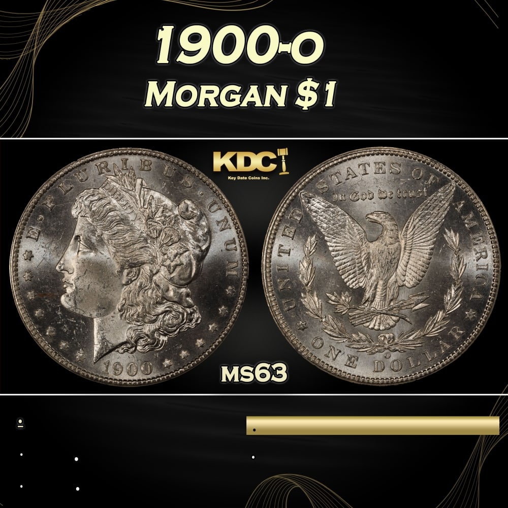 1900-o Morgan Dollar $1 Grades ms63: 1900-o Morgan Dollar $1 Grades ms63. 0 Historic precious metal trends is causing increased spot pricing by the day. On auctions with set openings, we are doing our best to have items priced at their m