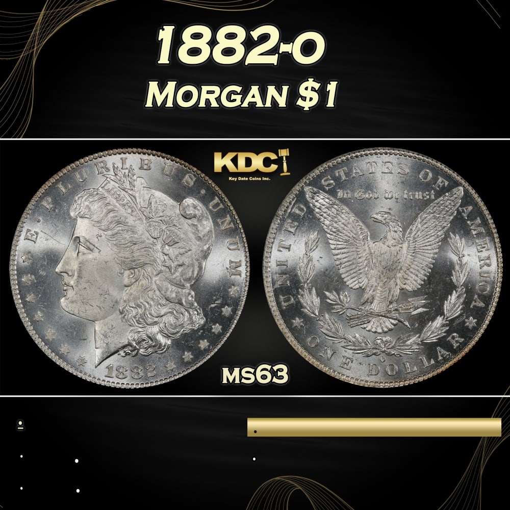 1882-o Morgan Dollar $1 Grades ms63 (1 of 3)
