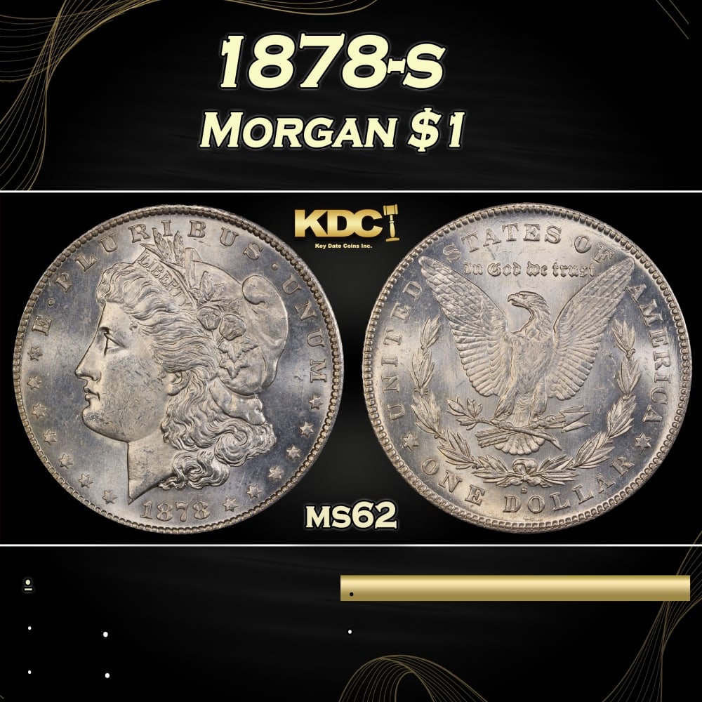 1878-s Morgan Dollar $1 Grades ms62 (1 of 3)