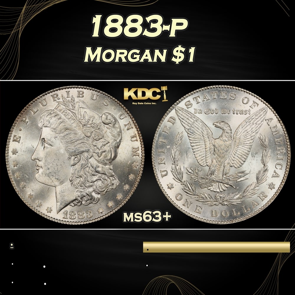 1883-p Morgan Dollar $1 Grades ms63+: 1883-p Morgan Dollar $1 Grades ms63+. 0 Historic precious metal trends is causing increased spot pricing by the day. On auctions with set openings, we are doing our best to have items priced at their