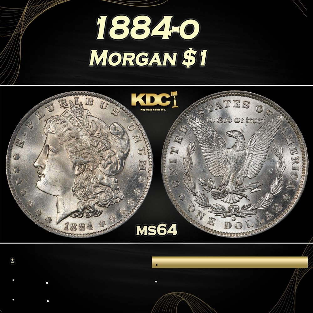 1884-o Morgan Dollar $1 Grades ms64 (1 of 3)