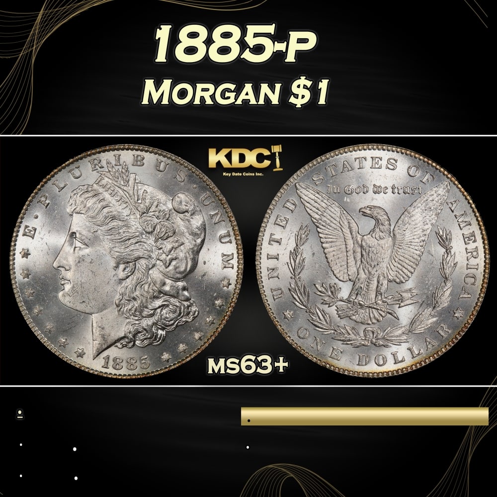 1885-p Morgan Dollar $1 Grades ms63+: 1885-p Morgan Dollar $1 Grades ms63+. 0 Historic precious metal trends is causing increased spot pricing by the day. On auctions with set openings, we are doing our best to have items priced at their