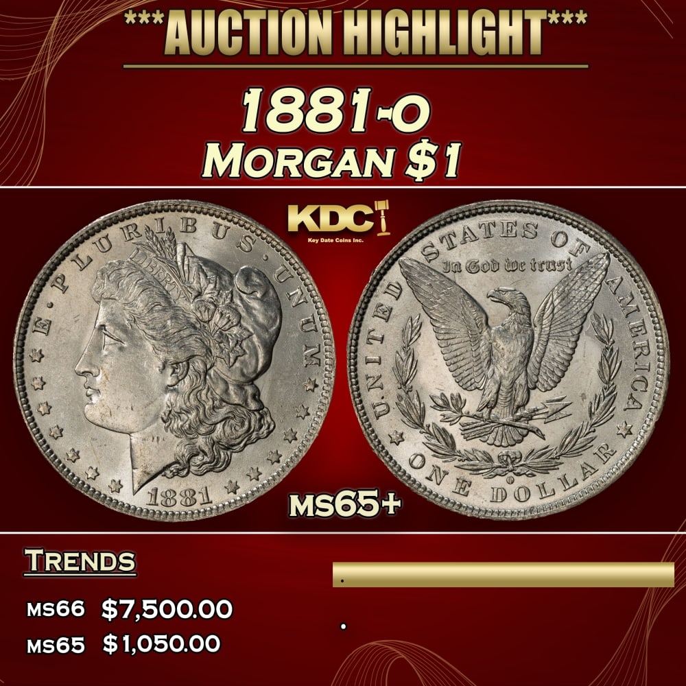 1881-o Morgan Dollar $1 ms65+ SEGS (1 of 4)