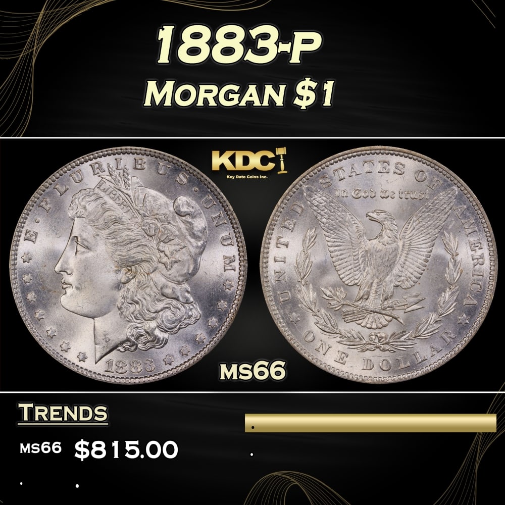 1883-p Morgan Dollar $1 Grades ms66 (1 of 3)