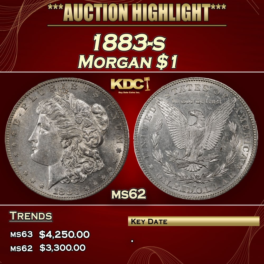 1883-s Morgan Dollar $1 ms62 USCG (1 of 4)