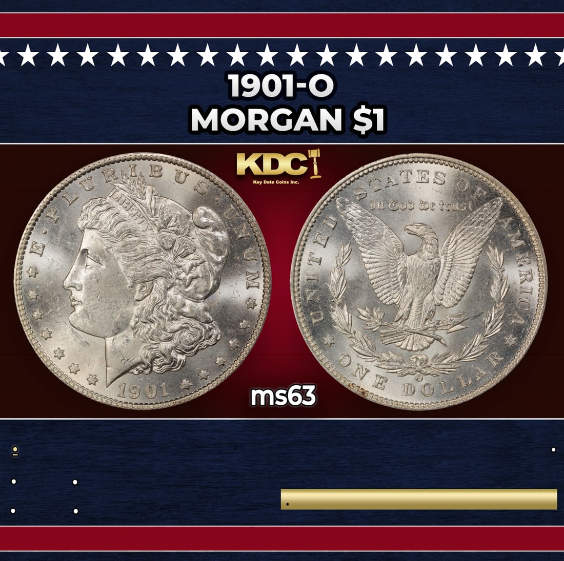 1901-o Morgan Dollar $1 Grades ms63: 1901-o Morgan Dollar $1 Grades ms63. Historic precious metal trends is causing increased spot pricing by the day. On auctions with set openings, we are doing our best to have items priced at their mar