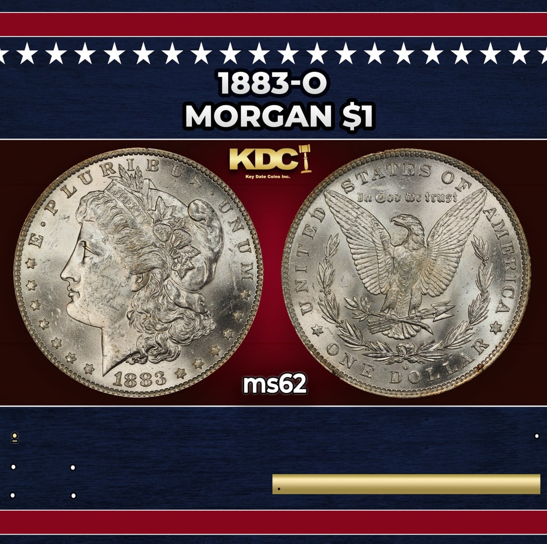 1883-o Morgan Dollar $1 Grades ms62: 1883-o Morgan Dollar $1 Grades ms62. Historic precious metal trends is causing increased spot pricing by the day. On auctions with set openings, we are doing our best to have items priced at their mar