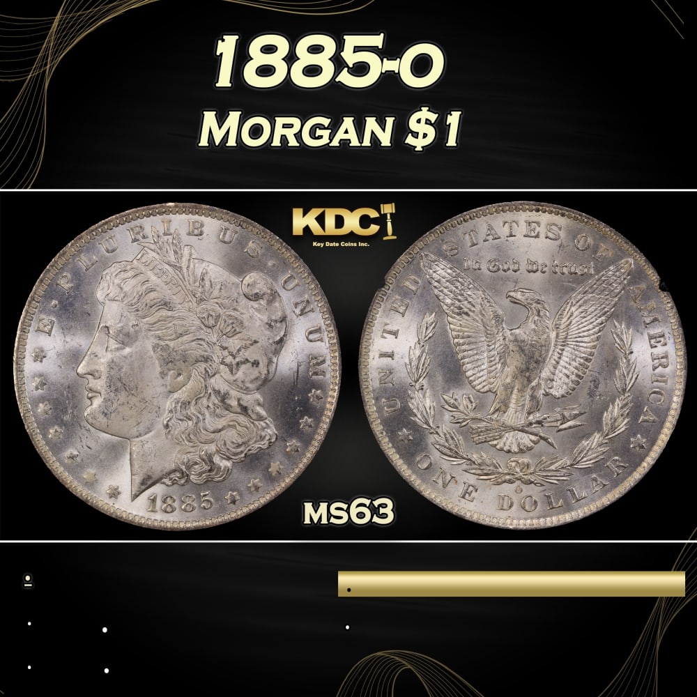 1885-o Morgan Dollar $1 Grades ms63 (1 of 3)