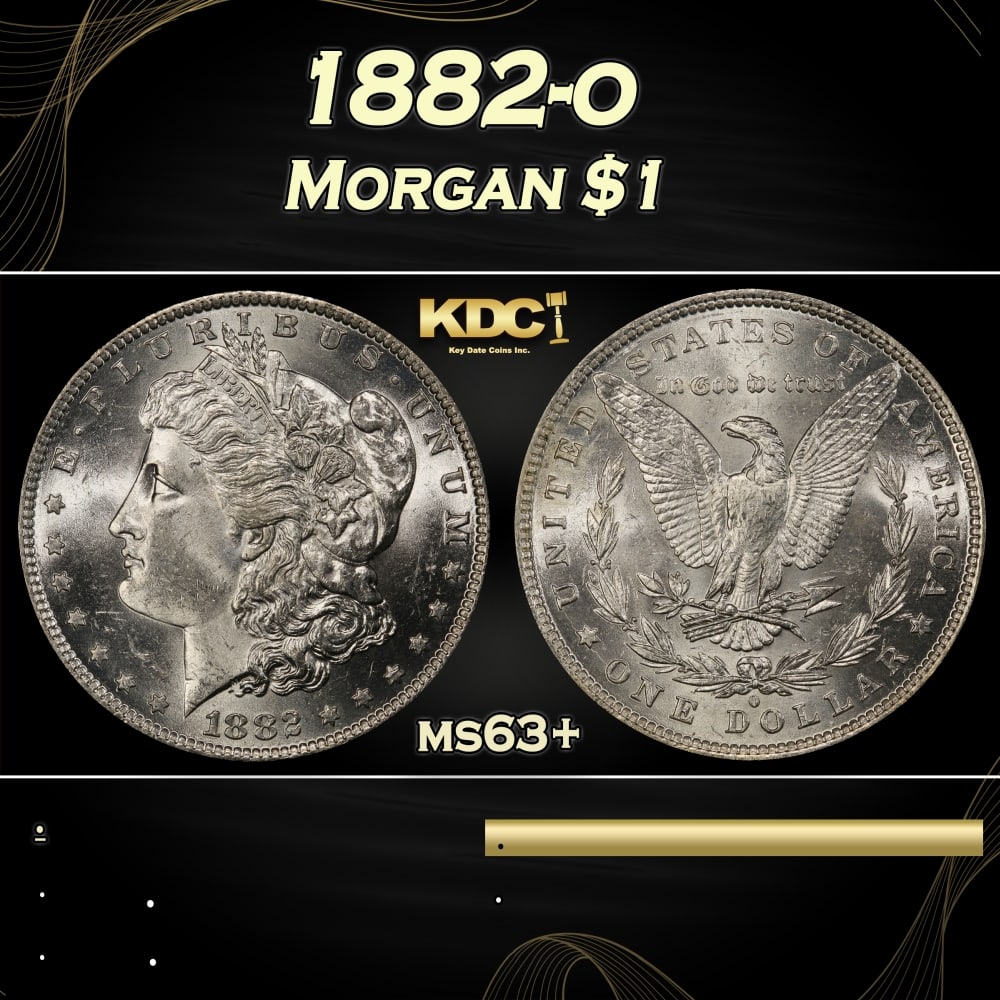 1882-o Morgan Dollar $1 Grades ms63+: 1882-o Morgan Dollar $1 Grades ms63+. 0