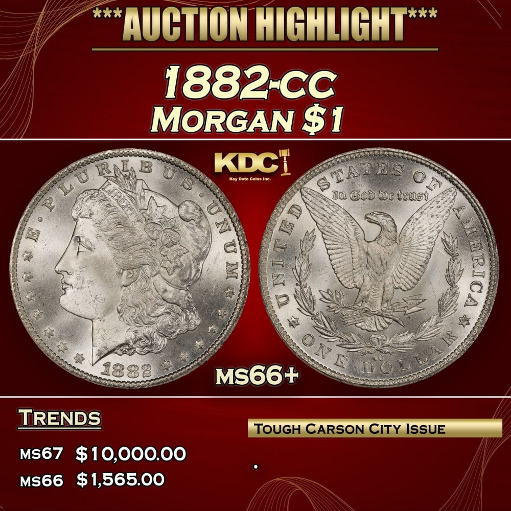 1882-cc Morgan Dollar $1 ms66+ SEGS: 1882-cc Morgan Dollar $1 ms66+ SEGS. 0