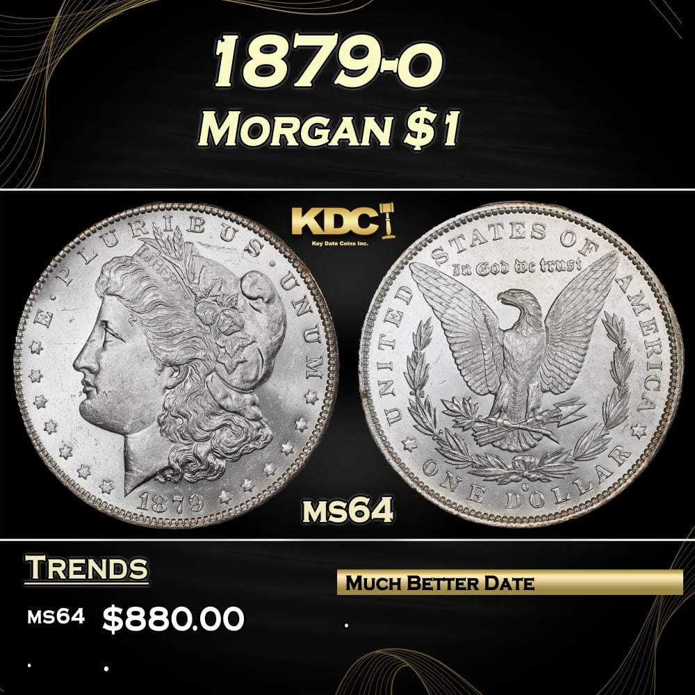1879-o Morgan Dollar $1 Grades ms64: 1879-o Morgan Dollar $1 Grades ms64. 0