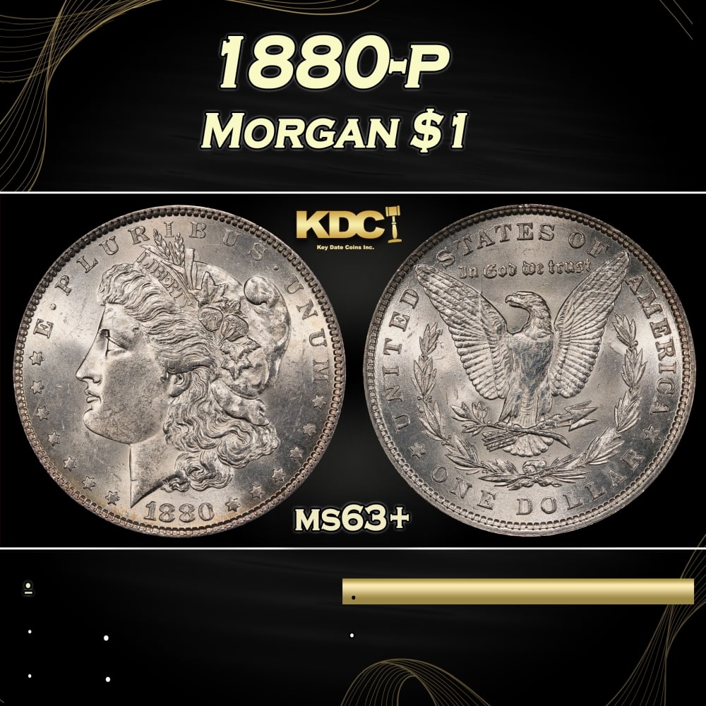 1880-p Morgan Dollar $1 Grades ms63+: 1880-p Morgan Dollar $1 Grades ms63+. 0