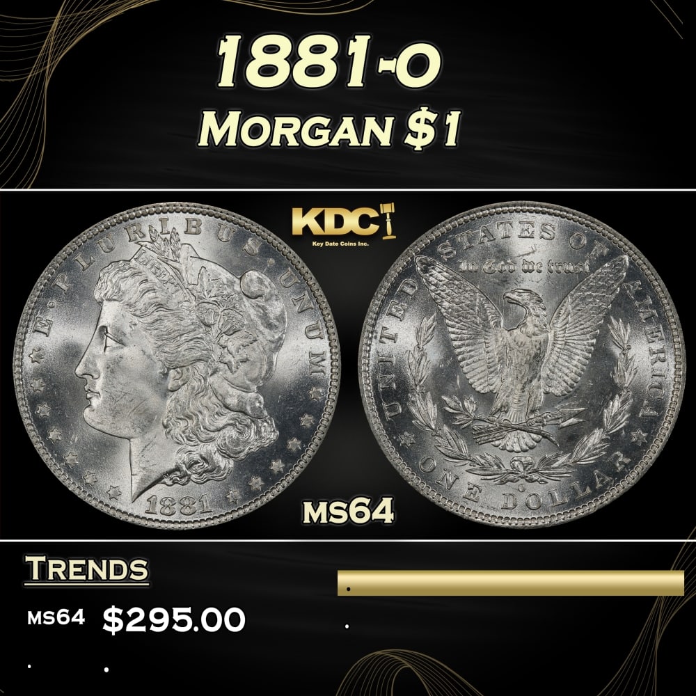 1881-o Morgan Dollar $1 Grades ms64 (1 of 3)