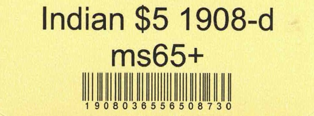 1908-d Gold Indian Half Eagle $5 ms65+ USCG - 4