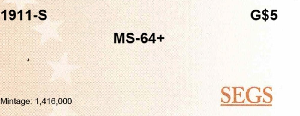 1911-s Gold Indian Half Eagle $5 ms64+ SEGS: 1911-s Gold Indian Half Eagle $5 ms64+ SEGS. 0