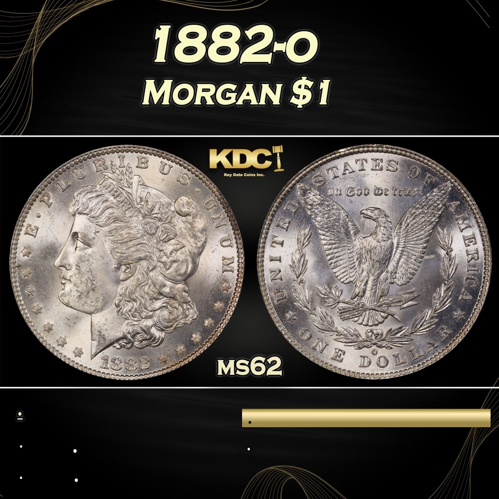 1882-o Morgan Dollar $1 Grades ms62: 1882-o Morgan Dollar $1 Grades ms62. 0
