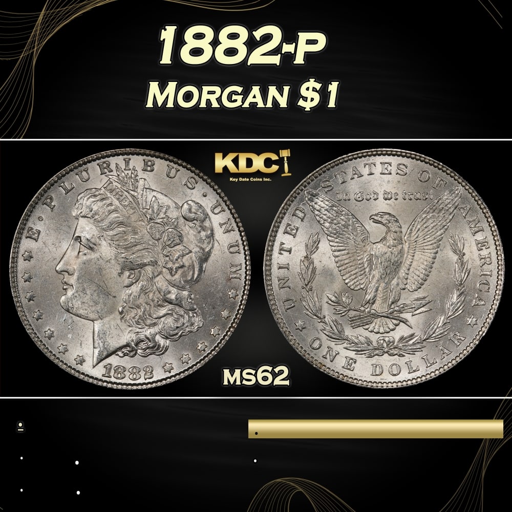 1882-p Morgan Dollar $1 Grades ms62: 1882-p Morgan Dollar $1 Grades ms62. 0