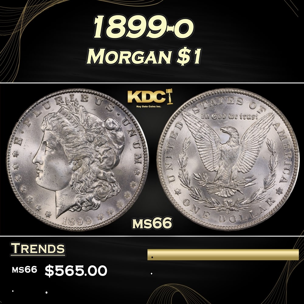 1899-o Morgan Dollar $1 Grades ms66 (1 of 3)