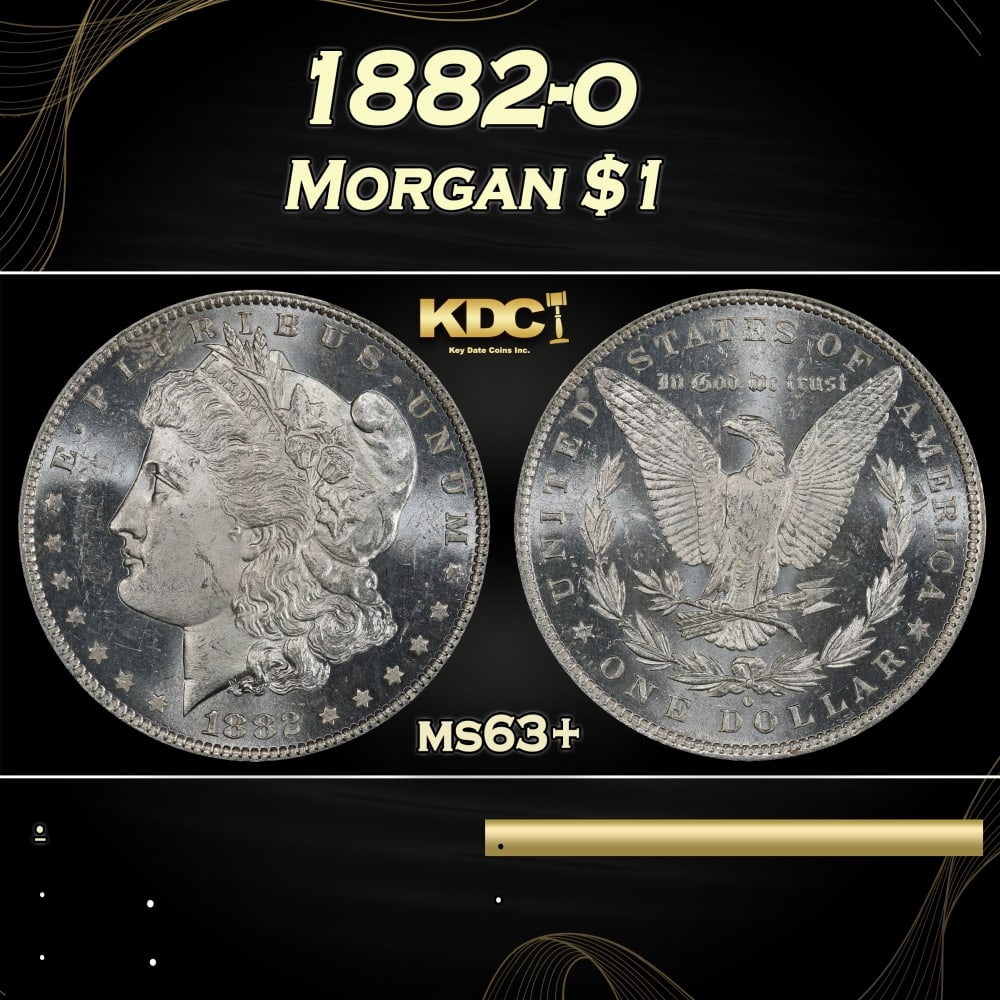 1882-o Morgan Dollar $1 Grades ms63+: 1882-o Morgan Dollar $1 Grades ms63+. 0