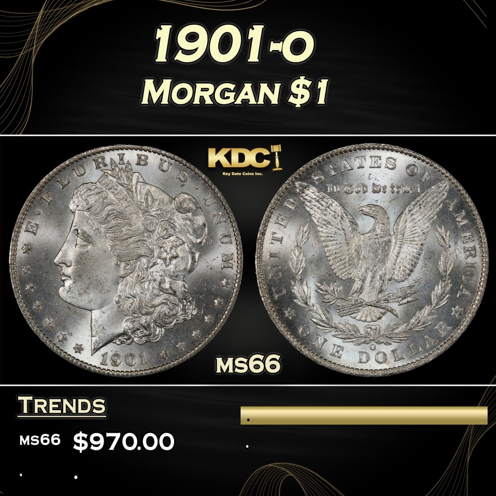 1901-o Morgan Dollar $1 Grades ms66 (1 of 3)
