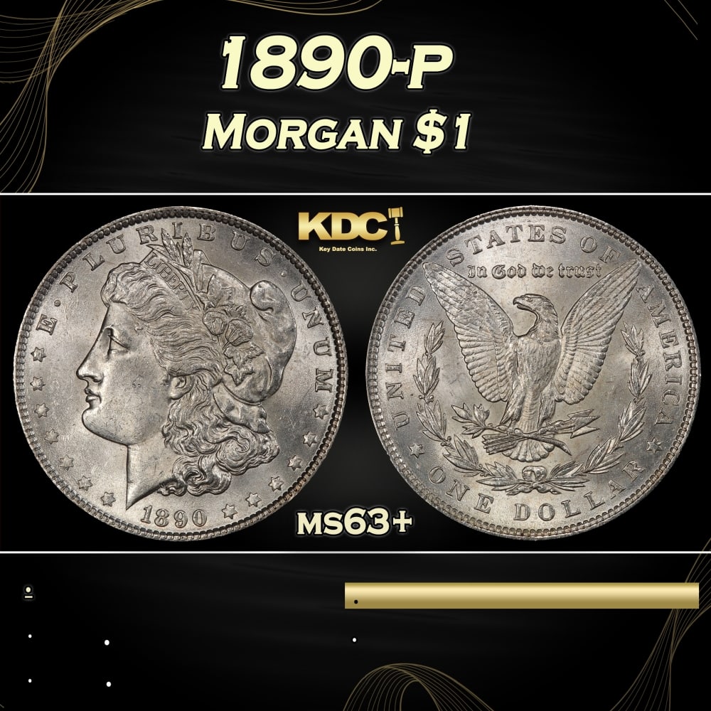 1890-p Morgan Dollar $1 Grades ms63+: 1890-p Morgan Dollar $1 Grades ms63+. 0