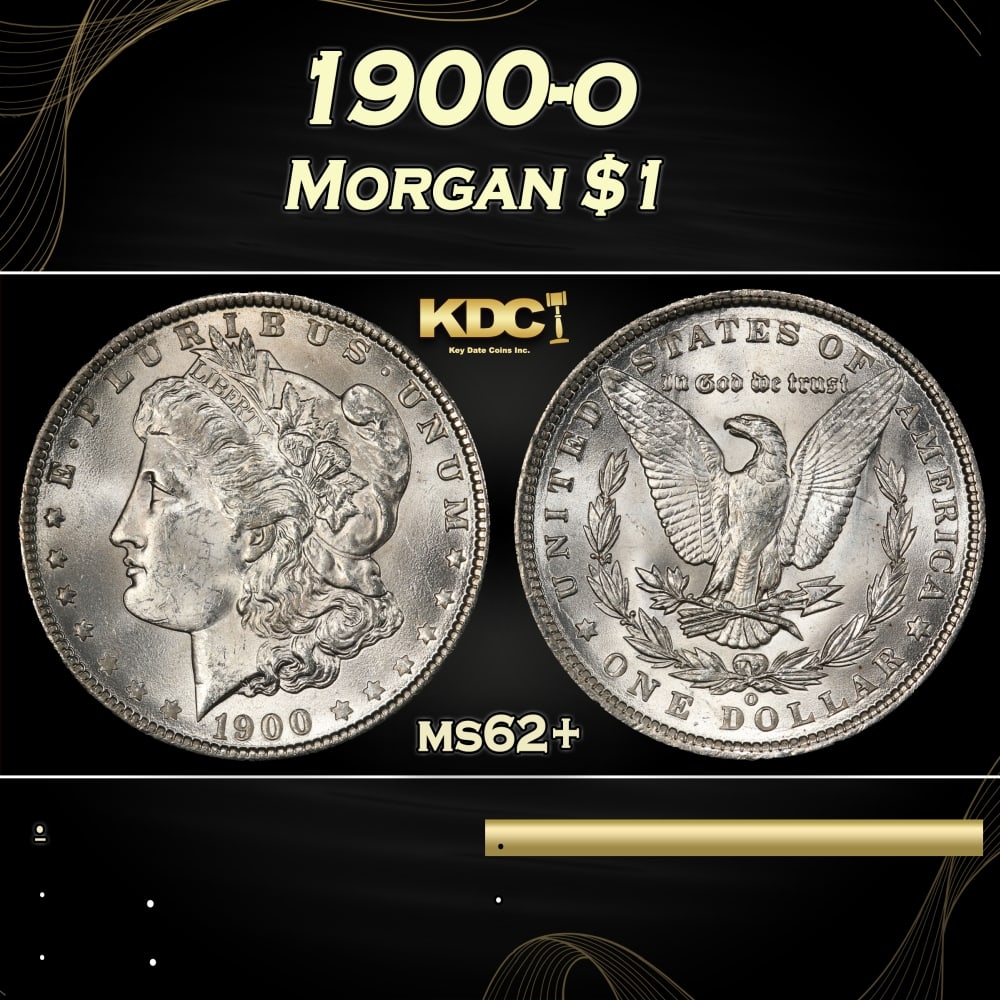 1900-o Morgan Dollar $1 Grades ms62+ (1 of 3)