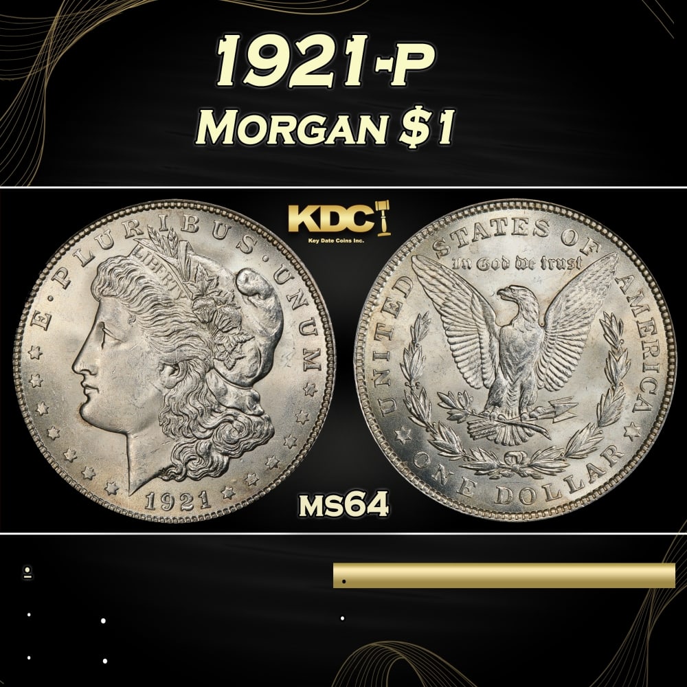 1921-p Morgan Dollar $1 Grades ms64 (1 of 3)
