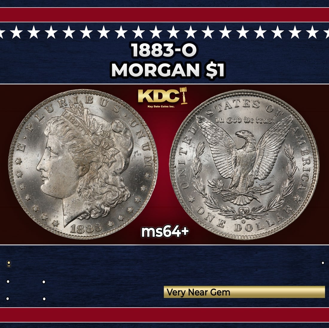 1883-o Morgan Dollar $1 Grades ms64+ (1 of 3)