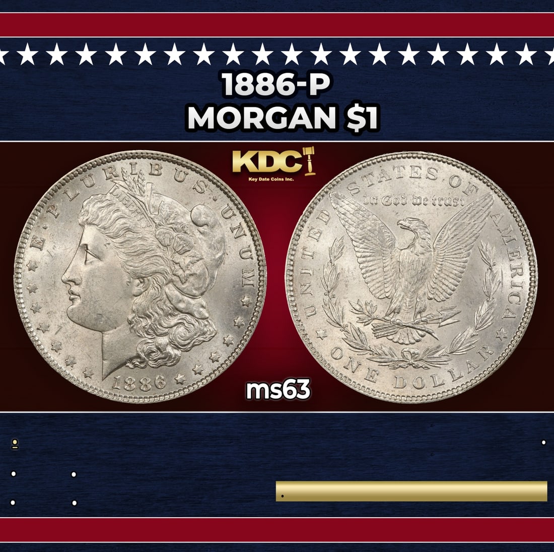 1886-p Morgan Dollar $1 Grades ms63: 1886-p Morgan Dollar $1 Grades ms63. Historic precious metal trends is causing increased spot pricing by the day. On auctions with set openings, we are doing our best to have items priced at their mar