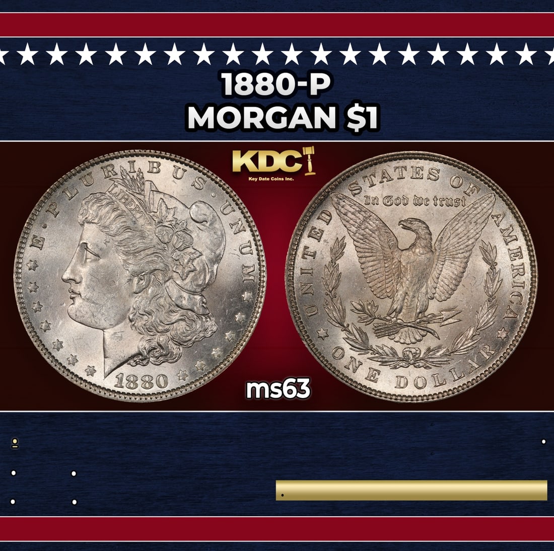 1880-p Morgan Dollar $1 Grades ms63: 1880-p Morgan Dollar $1 Grades ms63. Historic precious metal trends is causing increased spot pricing by the day. On auctions with set openings, we are doing our best to have items priced at their mar