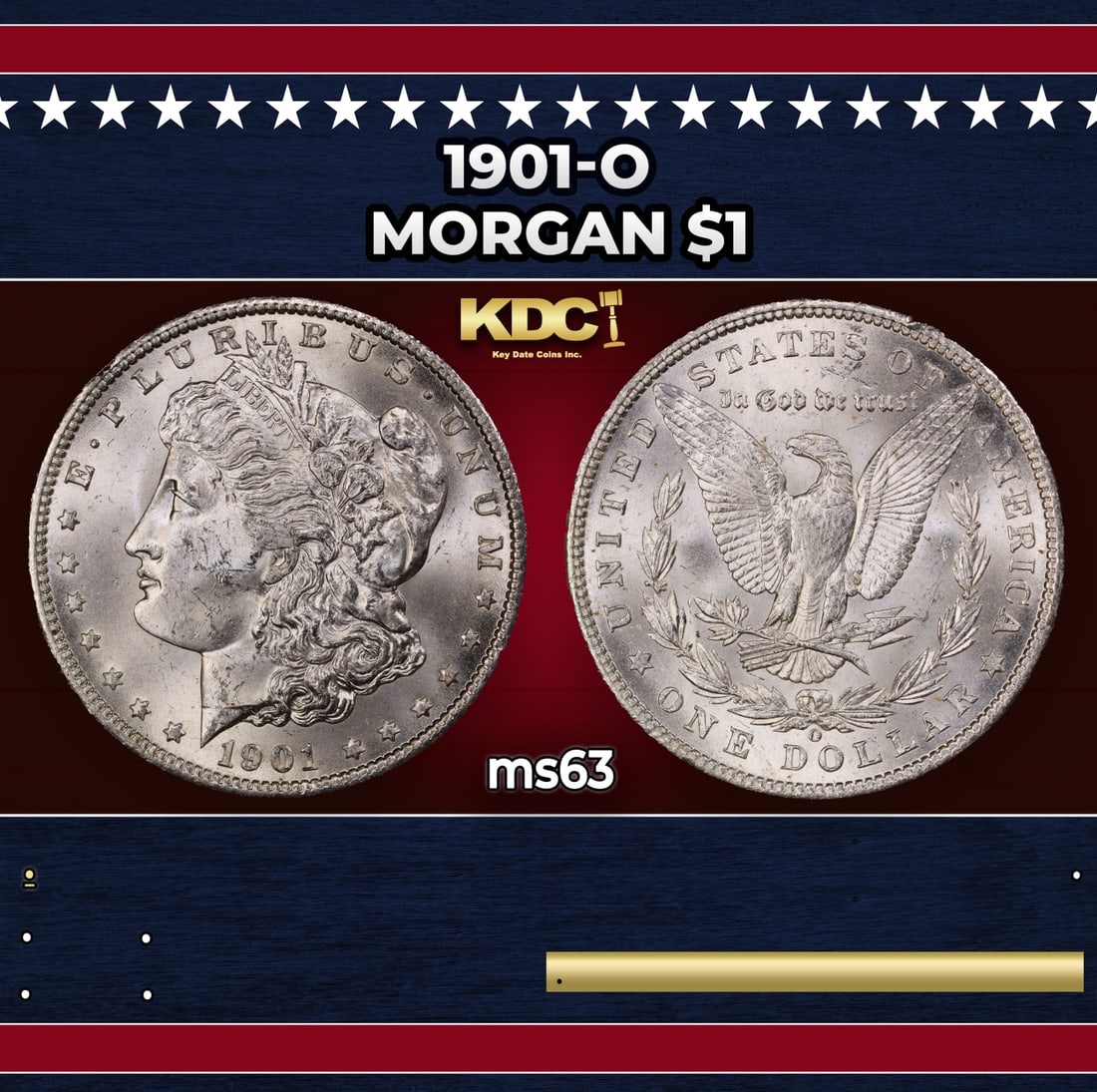 1901-o Morgan Dollar $1 Grades ms63: 1901-o Morgan Dollar $1 Grades ms63. Historic precious metal trends is causing increased spot pricing by the day. On auctions with set openings, we are doing our best to have items priced at their mar