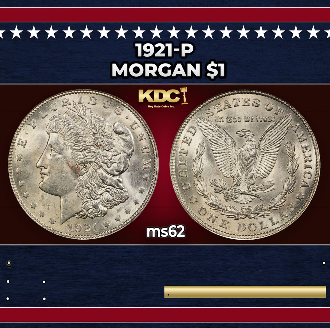 1921-p Morgan Dollar $1 Grades ms62: 1921-p Morgan Dollar $1 Grades ms62. Historic precious metal trends is causing increased spot pricing by the day. On auctions with set openings, we are doing our best to have items priced at their mar