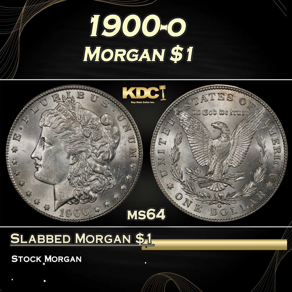 1900-o Morgan Dollar $1 Grades ms64: 1900-o Morgan Dollar $1 Grades ms64. Historic precious metal trends is causing increased spot pricing by the day. On auctions with set openings, we are doing our best to have items priced at their mar