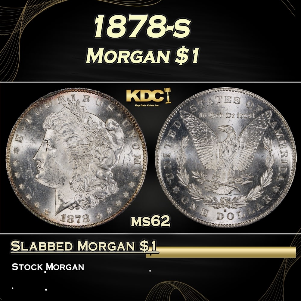 1878-s Morgan Dollar $1 Grades ms62 (1 of 3)
