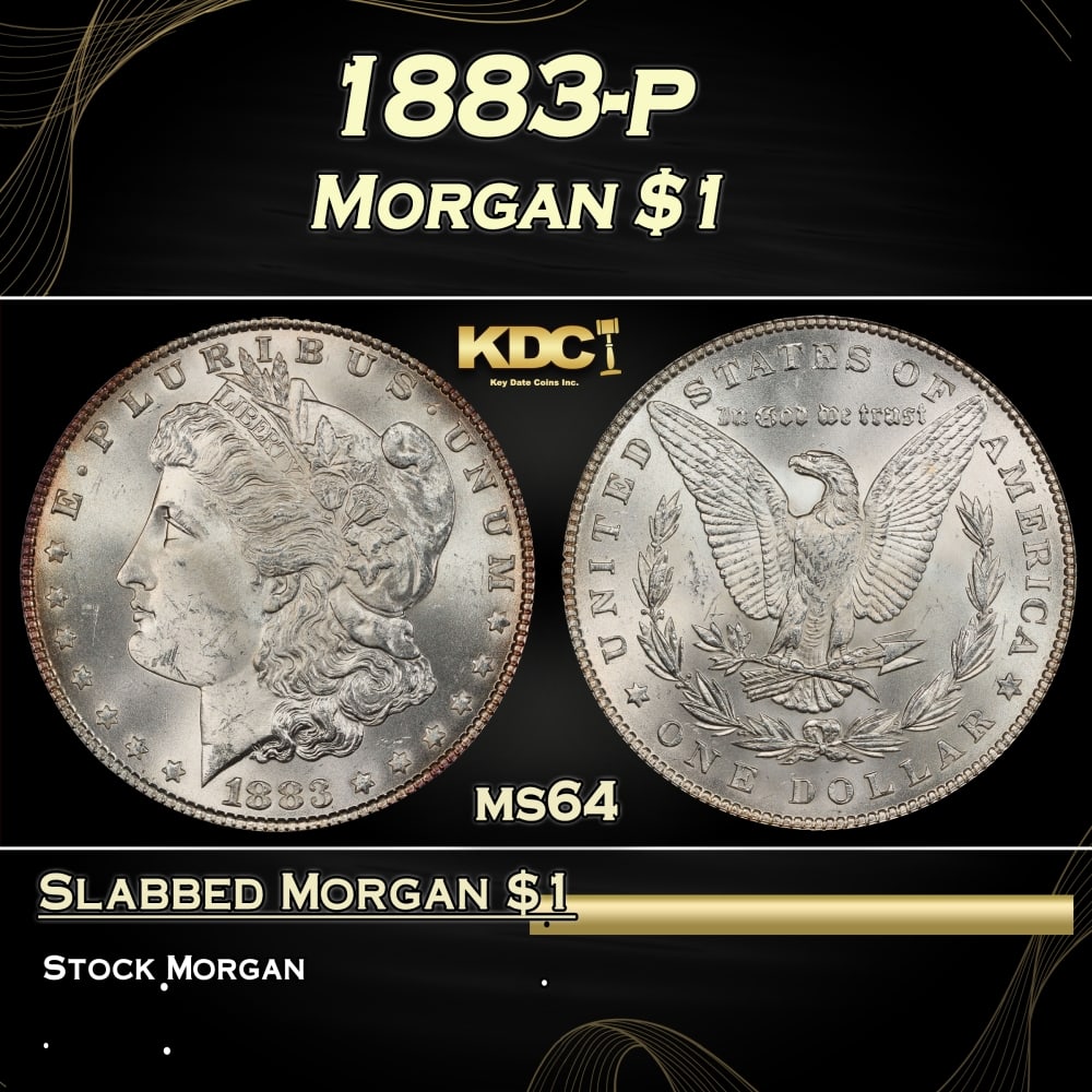 1883-p Morgan Dollar $1 Grades ms64: 1883-p Morgan Dollar $1 Grades ms64. Historic precious metal trends is causing increased spot pricing by the day. On auctions with set openings, we are doing our best to have items priced at their mar