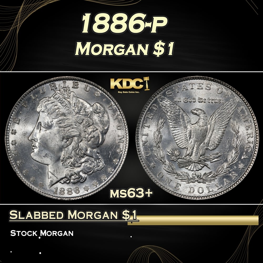 1886-p Morgan Dollar $1 Grades ms63+: 1886-p Morgan Dollar $1 Grades ms63+. 0 Historic precious metal trends is causing increased spot pricing by the day. On auctions with set openings, we are doing our best to have items priced at their